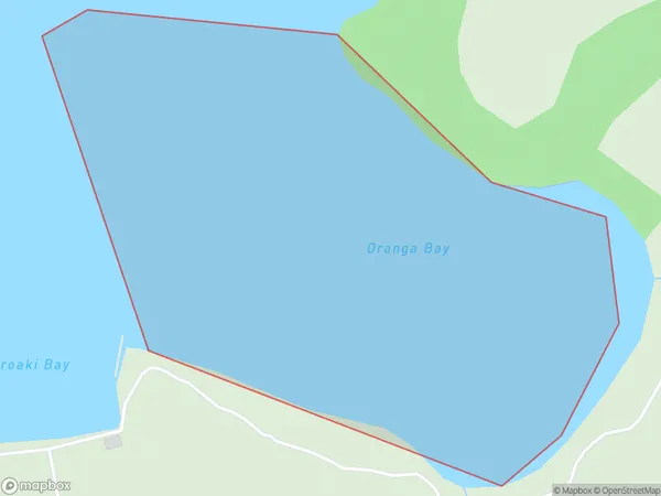 Oranga Bay, Auckland Polygon Area Map