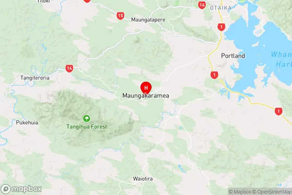 Maungakaramea,Northland Region Map