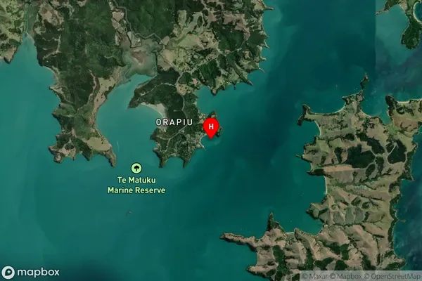 Orapiu Bay,Auckland Satellite Map