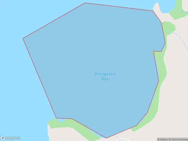 Orongatea Bay, Bay of Plenty Polygon Area Map