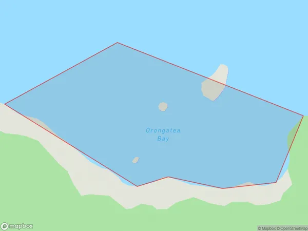 Orongatea Bay, Bay of Plenty Polygon Area Map