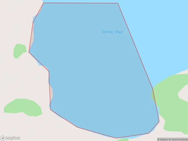 Owhai Bay, Marlborough Polygon Area Map