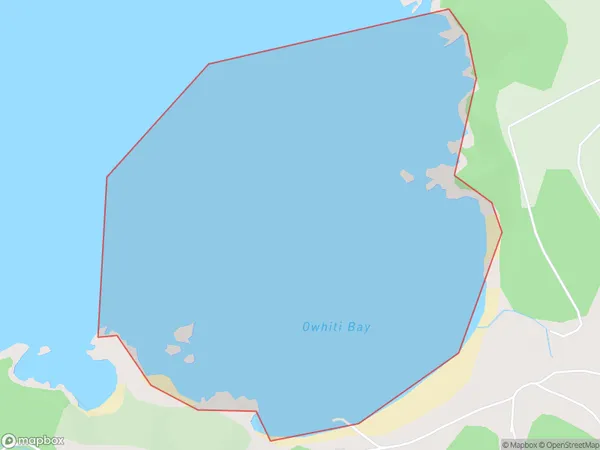 Owhiti Bay, Auckland Polygon Area Map