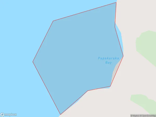 Papakaraka Bay, Marlborough Polygon Area Map