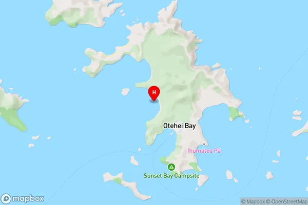 Paradise Bay / Oneura Bay,Northland Area Map