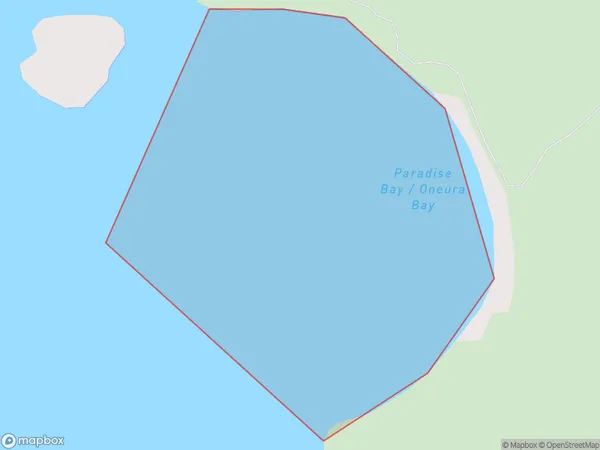 Paradise Bay / Oneura Bay, Northland Polygon Area Map