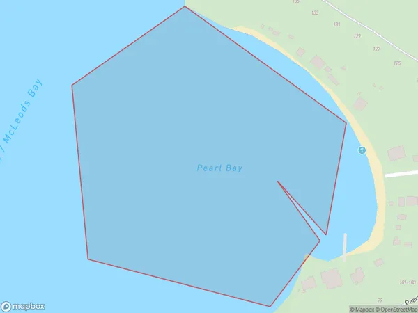 Pearl Bay, Auckland Polygon Area Map