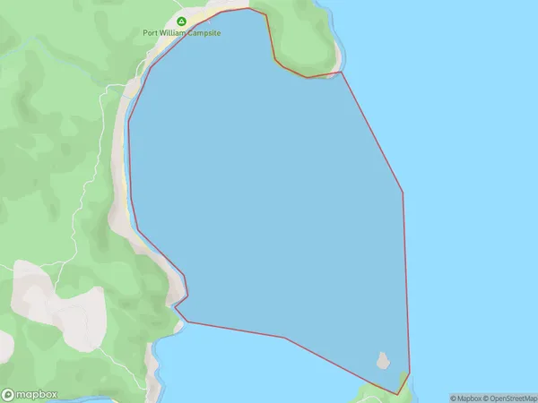Port William/Potirepo, Otago Polygon Area Map