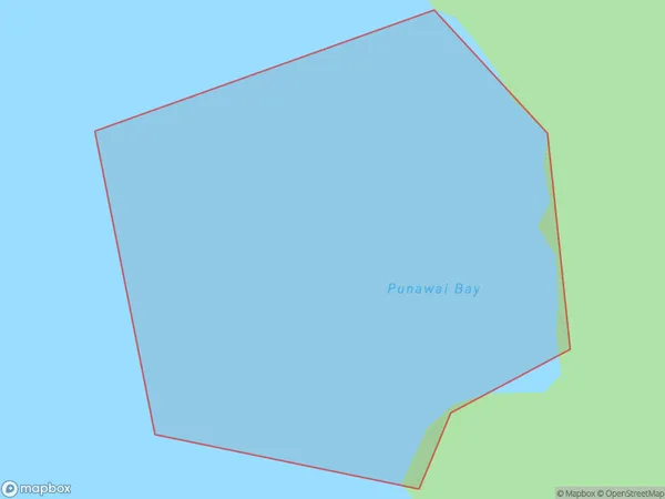 Punawai Bay, Northland Polygon Area Map