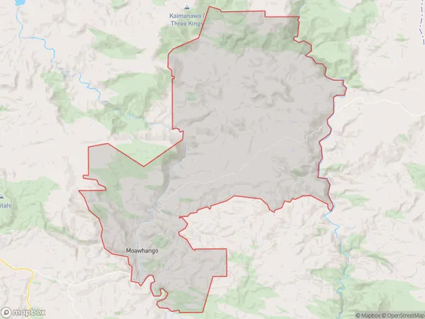 Moawhango, Manawatu-Wanganui Polygon Area Map