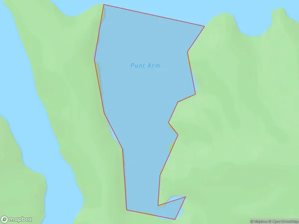 Punt Arm, Marlborough Polygon Area Map