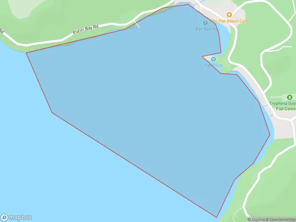 Puriri Bay, Auckland Polygon Area Map