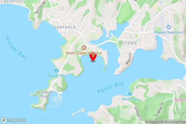 Putaki Bay,Auckland Area Map