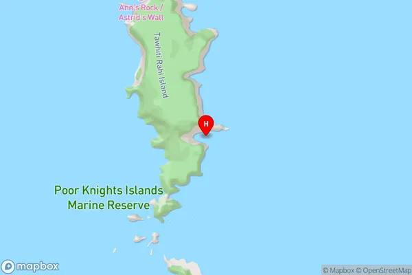 Rocklily Inlet,Northland Area Map