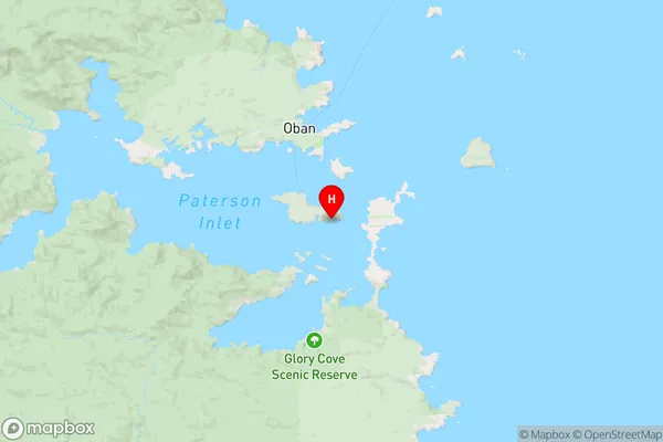 Roger Bay,Southland Region Map