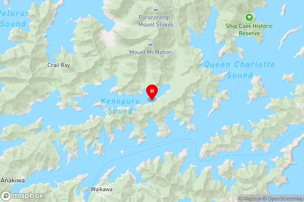 Sandy Bay,Marlborough Region Map