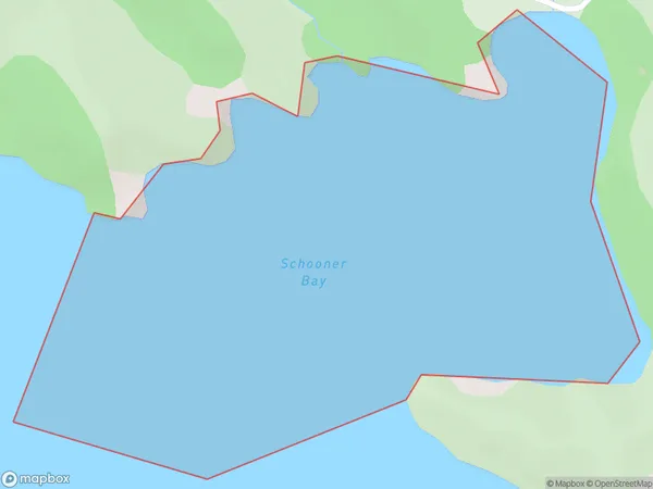 Schooner Bay, Auckland Polygon Area Map