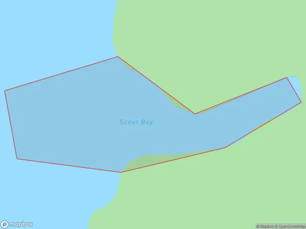 Scout Bay, Southland Polygon Area Map