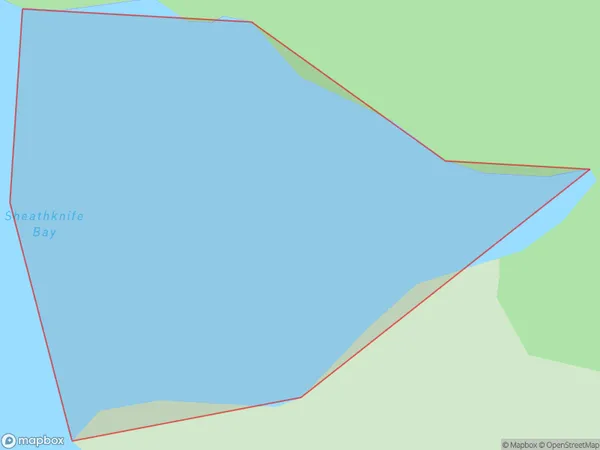 Sheathknife Bay, Southland Polygon Area Map