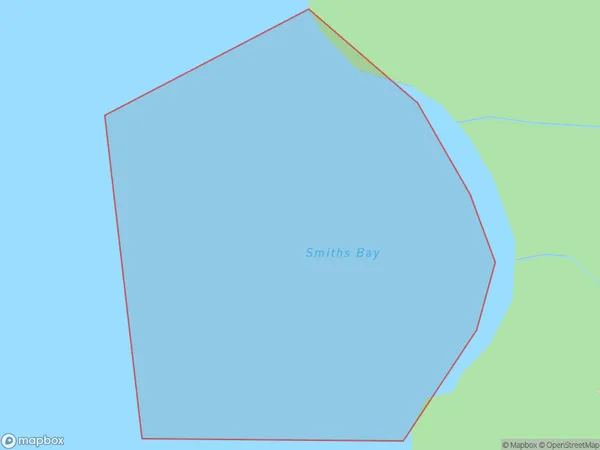 Smiths Bay, Auckland Polygon Area Map