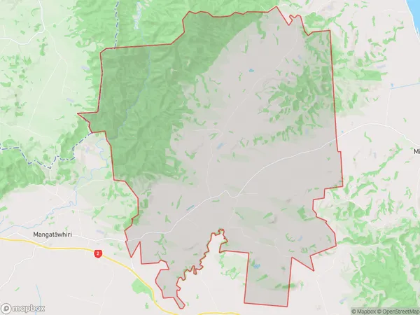 Mangatangi, Waikato Polygon Area Map