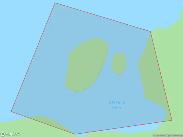 Stevens Cove, Southland Polygon Area Map