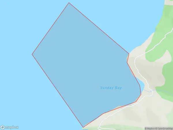 Sunday Bay, Marlborough Polygon Area Map
