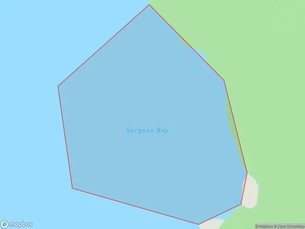 Surgeon Bay, Southland Polygon Area Map