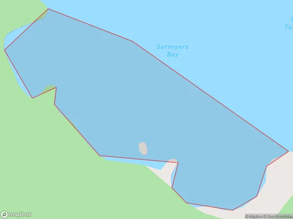 Surveyors Bay, Southland Polygon Area Map