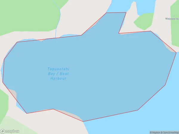 Tapuaetahi Bay / Boat Harbour, Waikato Polygon Area Map