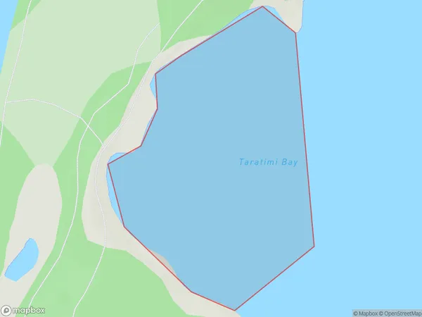 Taratimi Bay, Bay of Plenty Polygon Area Map