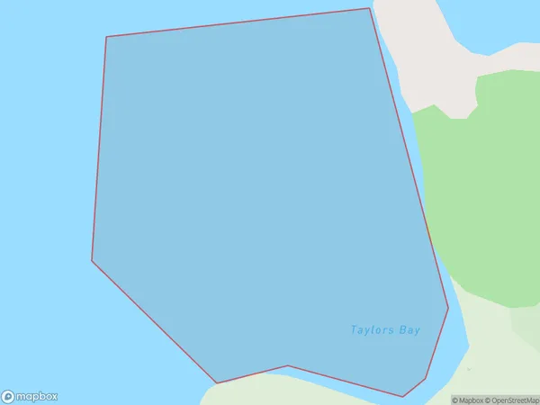 Taylors Bay, Auckland Polygon Area Map