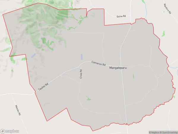 Mangateparu, Waikato Polygon Area Map