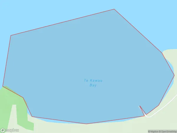 Te Kawau Bay, Auckland Polygon Area Map