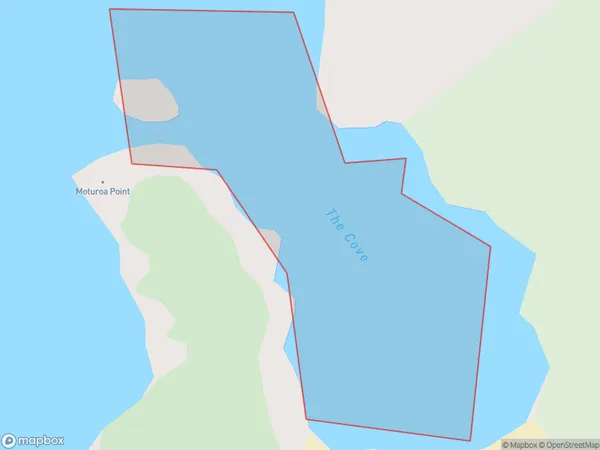 The Cove, Otago Polygon Area Map