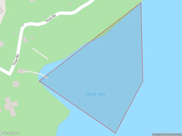 Thule Bay, Southland Polygon Area Map