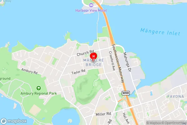 Mangere Bridge,Auckland Area Map