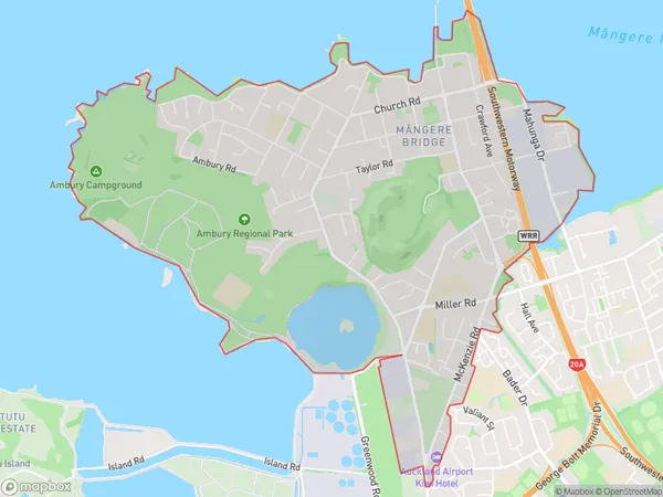 ZipCode 2022 Map for Mangere Bridge