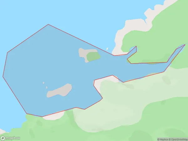 Tupari Bay, Southland Polygon Area Map