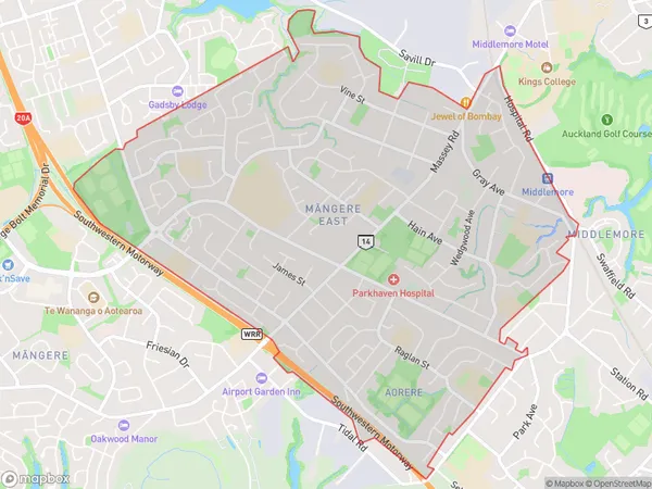 ZipCode 2155 Map for Mangere East