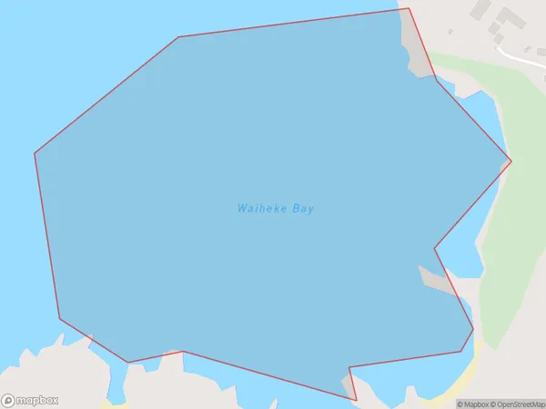 Waiheke Bay, Auckland Polygon Area Map