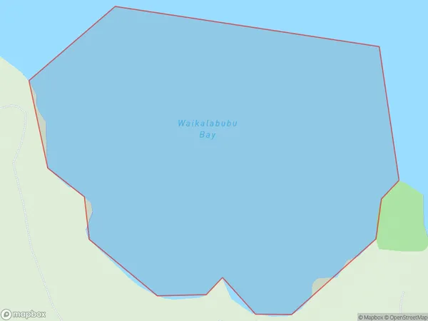 Waikalabubu Bay, Auckland Polygon Area Map