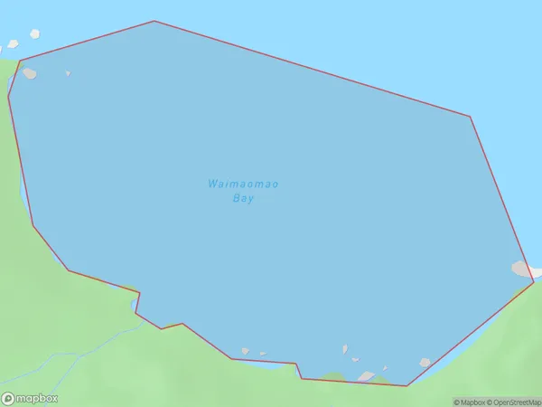 Waimaomao Bay, Auckland Polygon Area Map