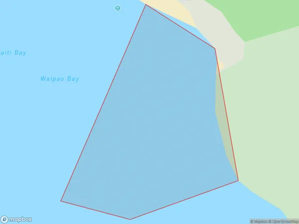 Waipao Bay, Northland Polygon Area Map