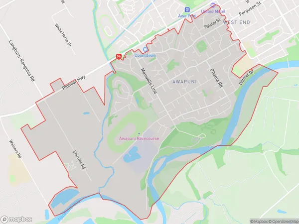 Awapuni, Manawatu-Wanganui Polygon Area Map