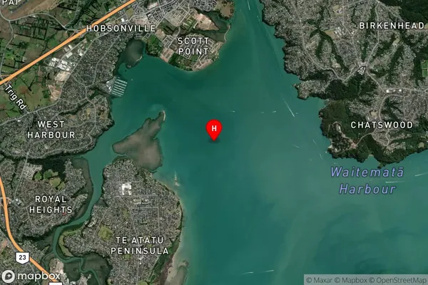 Waitemata Harbour,Auckland Satellite Map