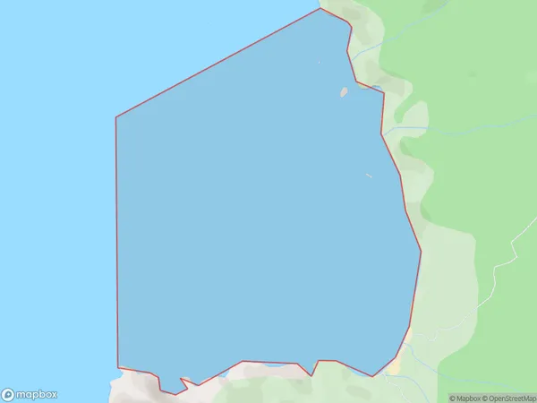 Waituna Bay, Southland Polygon Area Map