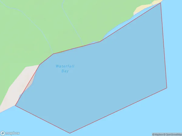 Waterfall Bay, Otago Polygon Area Map