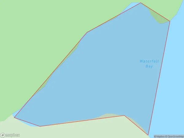 Waterfall Bay, Marlborough Polygon Area Map