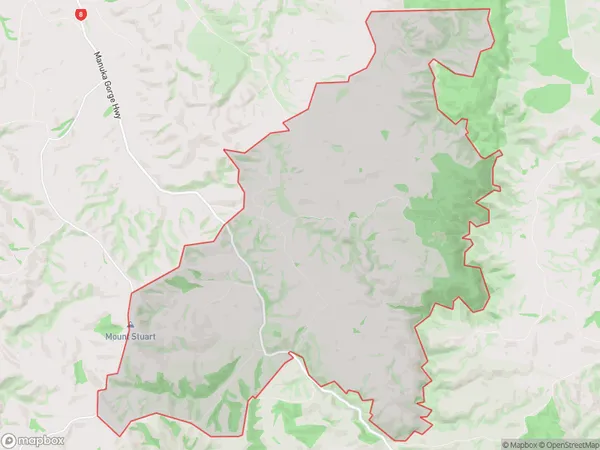 Manuka Creek, Otago Polygon Area Map